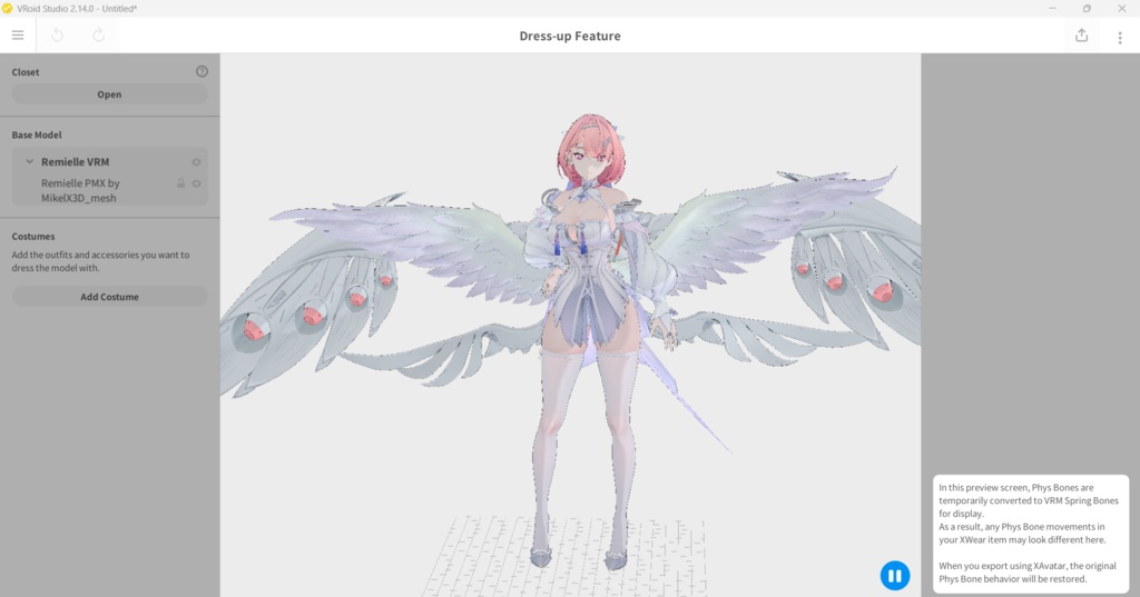Remielle VRM,Vroid,PMX MMD Download