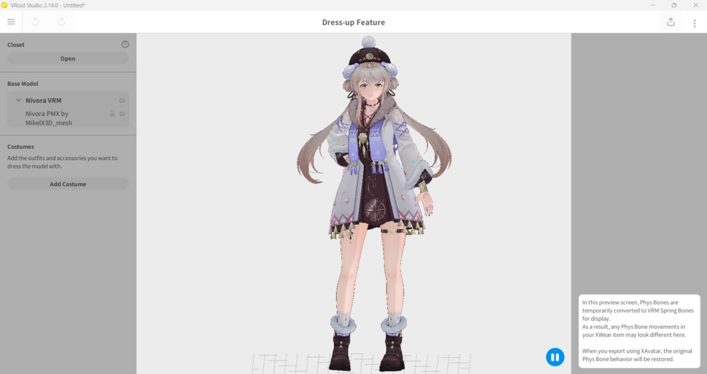 Nivora VRM,Vroid,PMX MMD Download