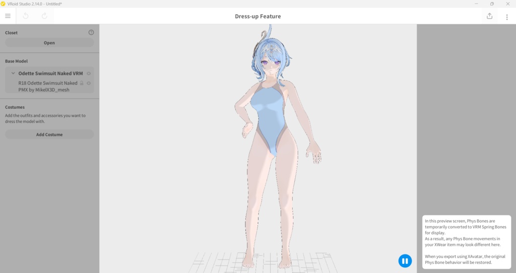 Odette VRM,Vroid,PMX MMD Download