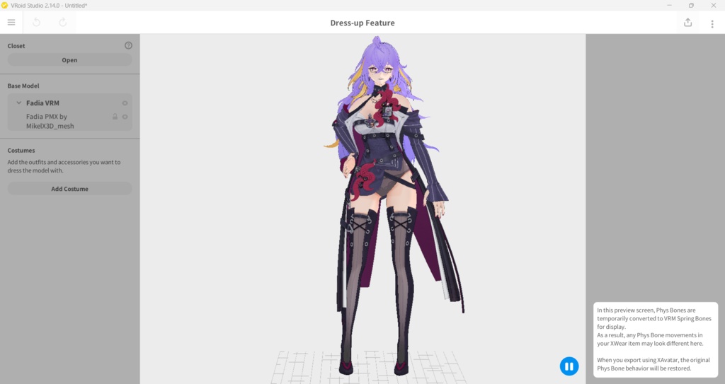 Fadia VRM,Vroid,PMX MMD Download