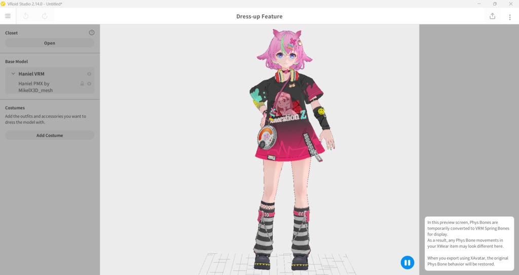 Haniel VRM,Vroid,PMX MMD Download
