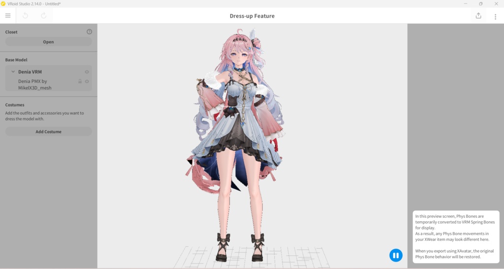Denia VRM,Vroid,PMX MMD Download