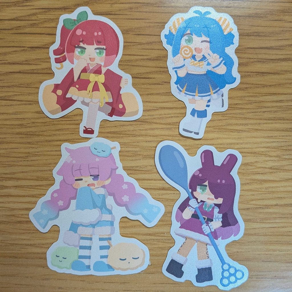 アメと魔法少女達のシール