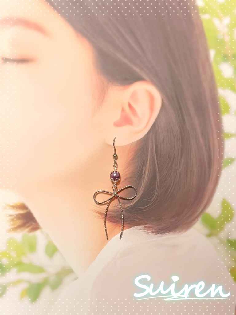 翠恋オリジナルピアス02【ハンドメイドアクセサリー】