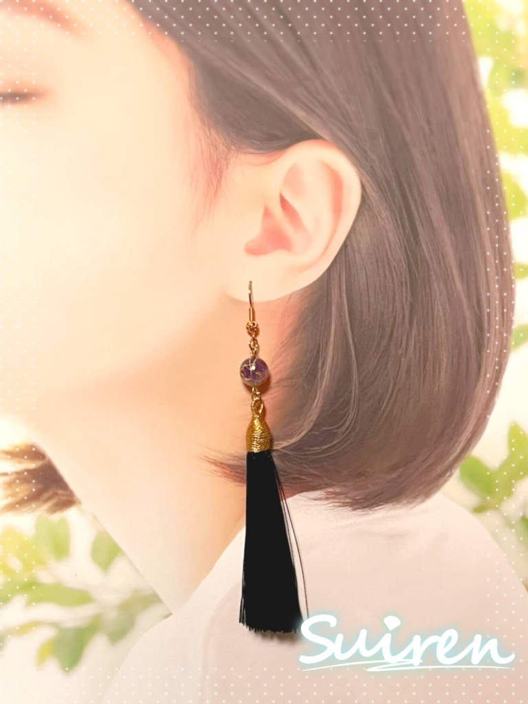 翠恋オリジナルピアス05【ハンドメイドアクセサリー】