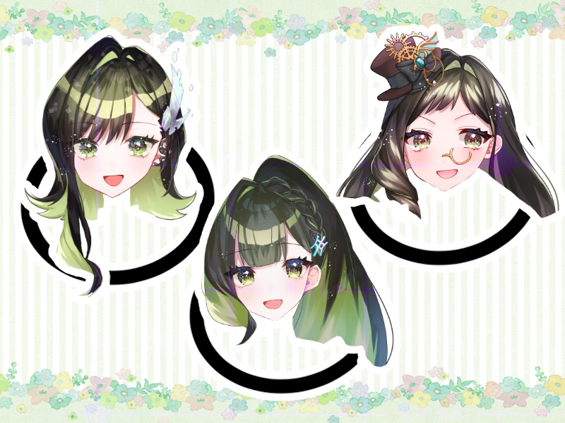 【常設】翠恋*スイレン*フェイスヘアゴム【ハンドメイド】