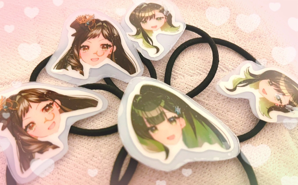 【常設】翠恋*スイレン*フェイスヘアゴム【ハンドメイド】