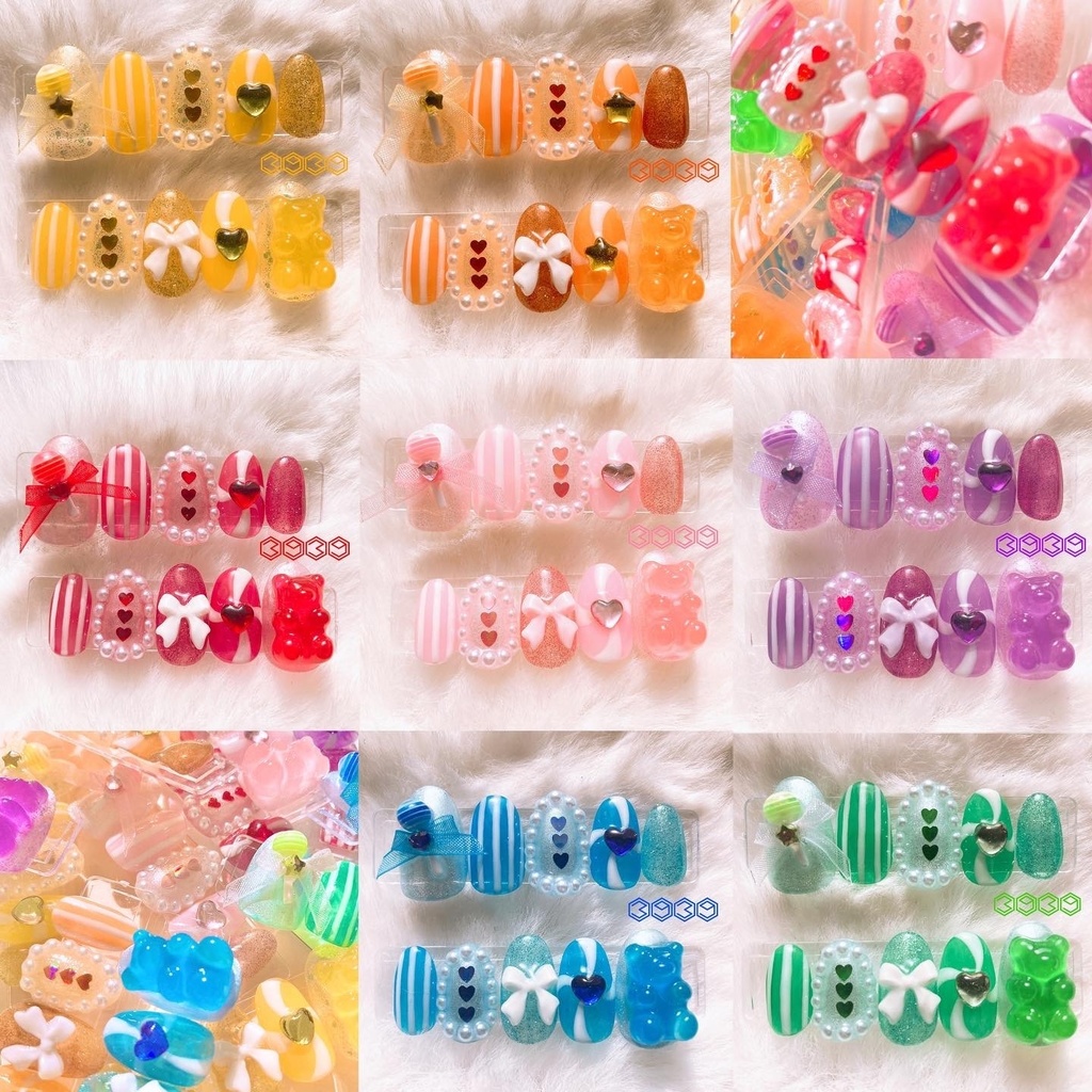 ネイルチップ キャンディ パープル