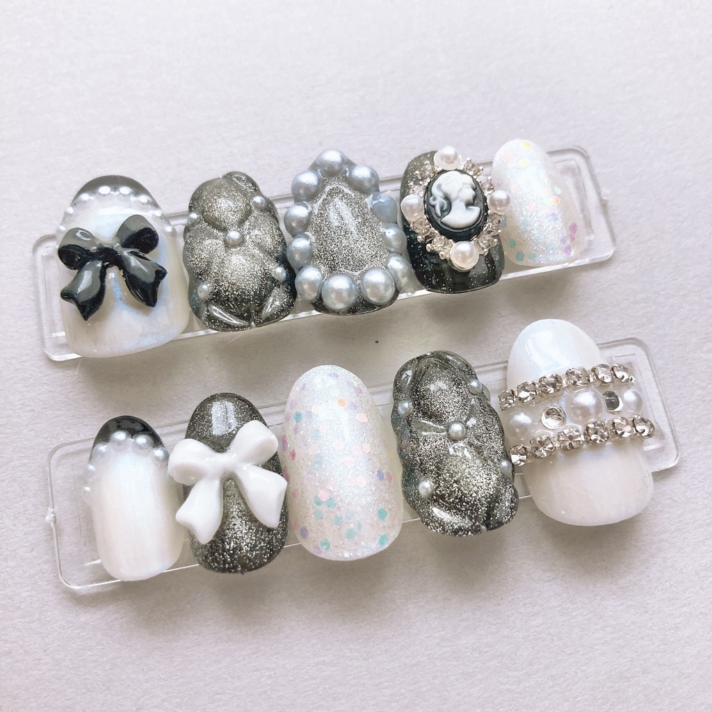 ネイルチップ キルティング カメオ