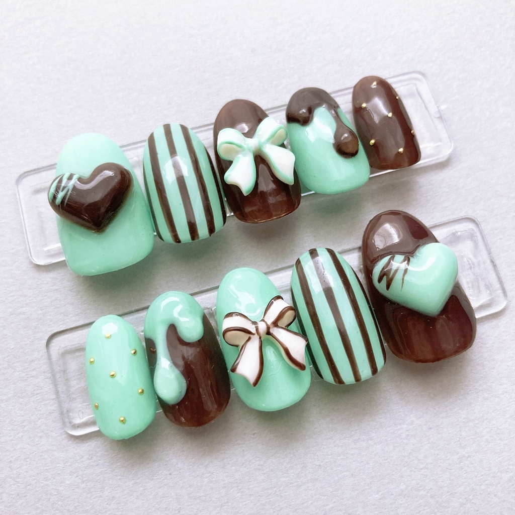 ネイルチップ チョコミント