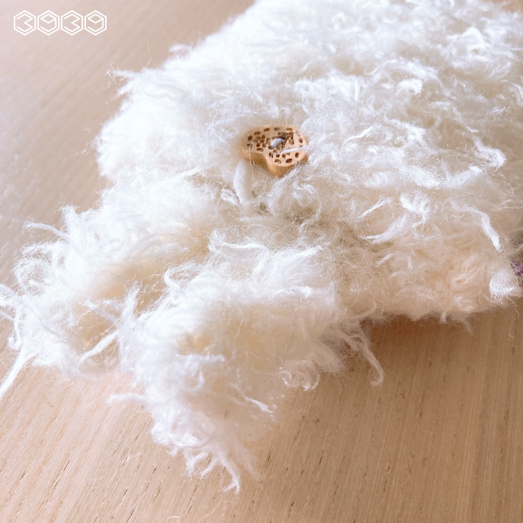 うさぎのふわふわトレカケース パープル