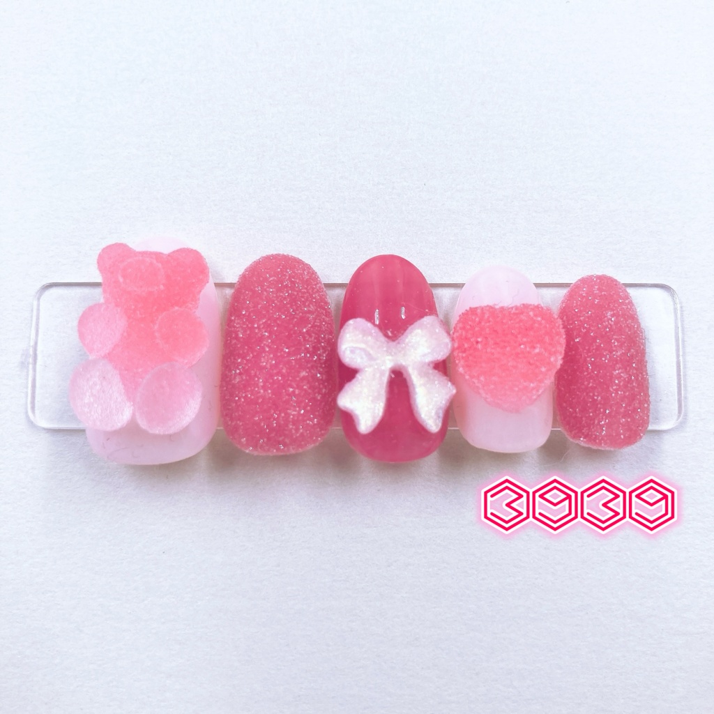 グミネイルチップ オレンジ レッド ピンク パープル ライトブルー イエロー ライトグリーン