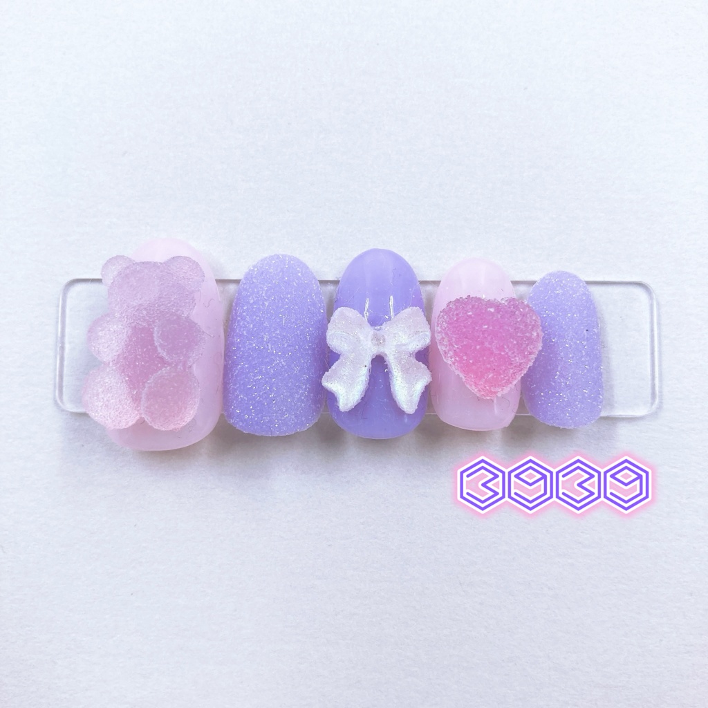 グミネイルチップ オレンジ レッド ピンク パープル ライトブルー イエロー ライトグリーン