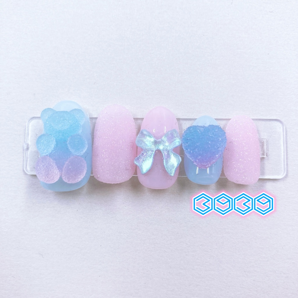 グミネイルチップ オレンジ レッド ピンク パープル ライトブルー イエロー ライトグリーン