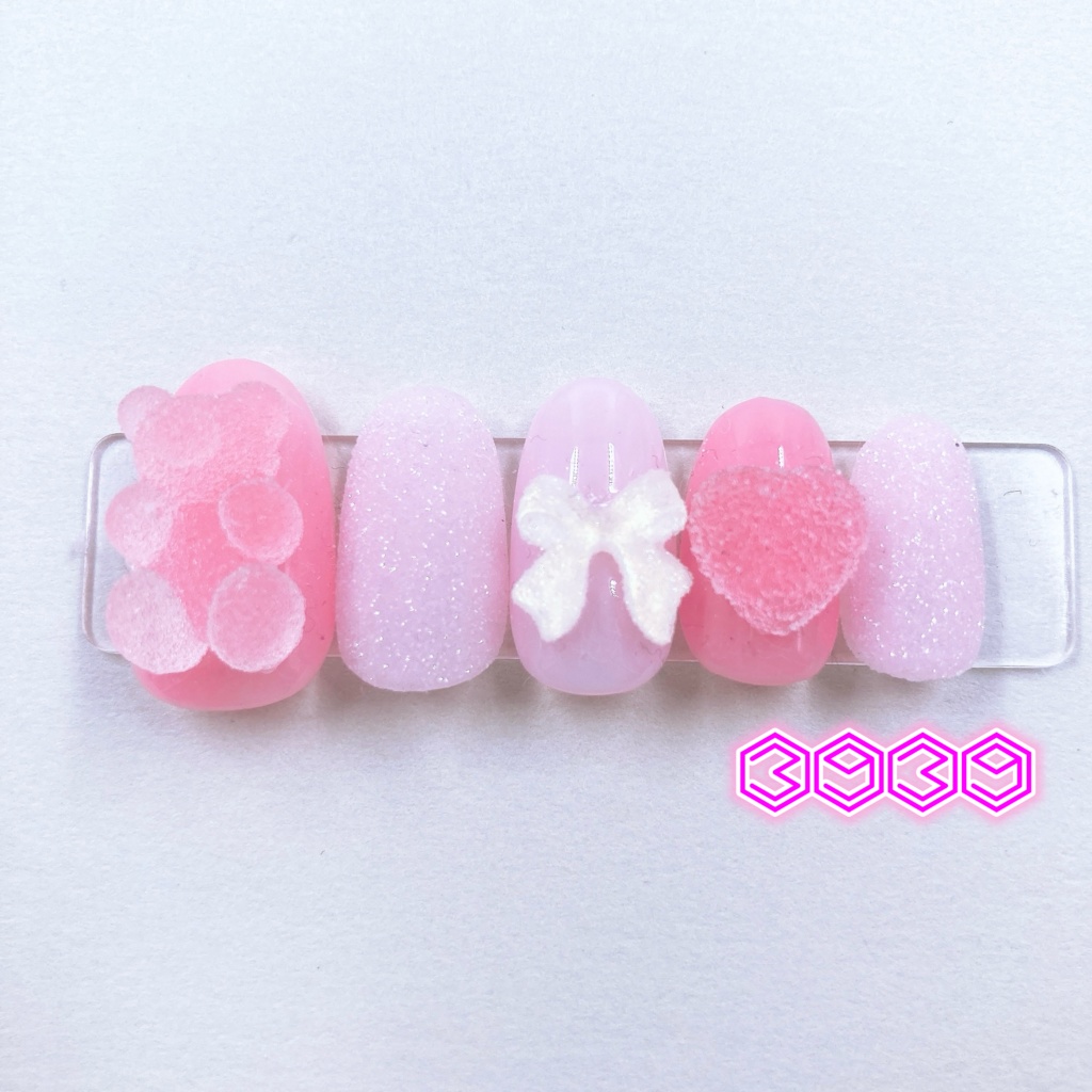 グミネイルチップ オレンジ レッド ピンク パープル ライトブルー イエロー ライトグリーン