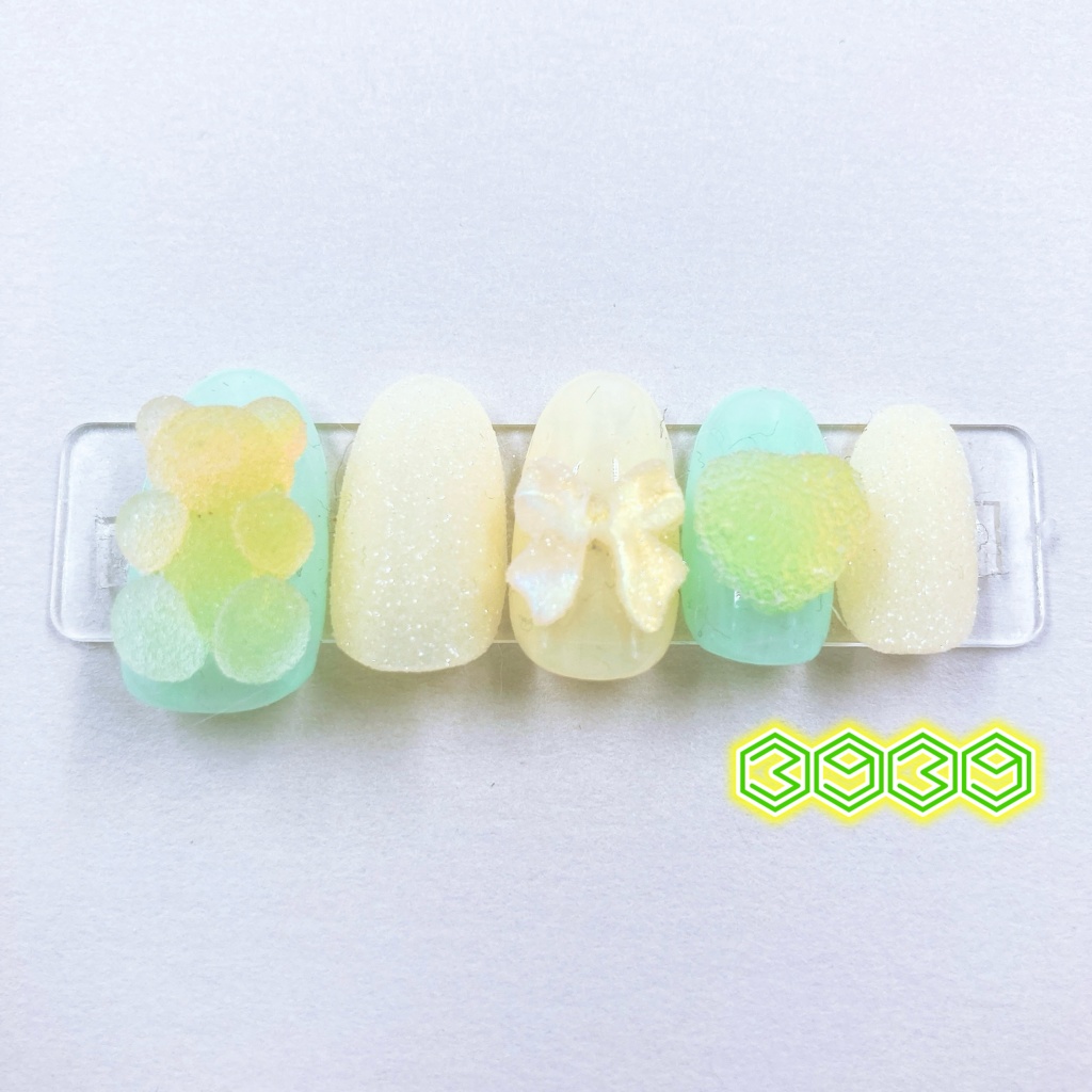 グミネイルチップ オレンジ レッド ピンク パープル ライトブルー イエロー ライトグリーン