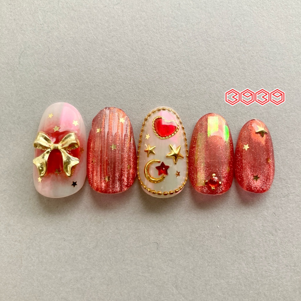 ネイルチップ 付け爪 空色ネイル×バカラネイル グリーン ブルー ライトブルー パープル ピンク レッド オレンジ イエロー 推し活ネイル