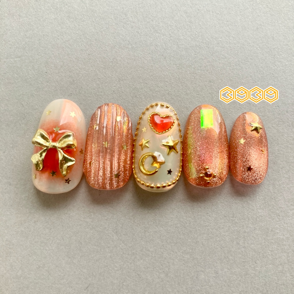 ネイルチップ 付け爪 空色ネイル×バカラネイル グリーン ブルー ライトブルー パープル ピンク レッド オレンジ イエロー 推し活ネイル