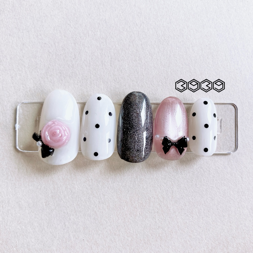 ネイルチップ パステルローズネイル モノトーンネイル 推しネイル 付け爪 白 ブルー 青 水色 パープル 紫 グリーン 緑 イエロー 黄色 オレンジ ピンク 推し活ネイル メンカラネイル