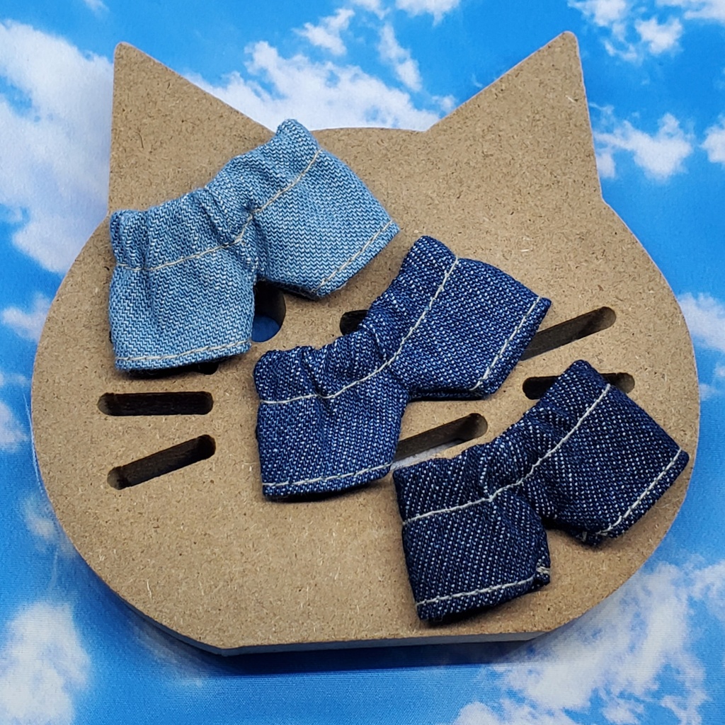 (ぬい)デニムパンツ 3色