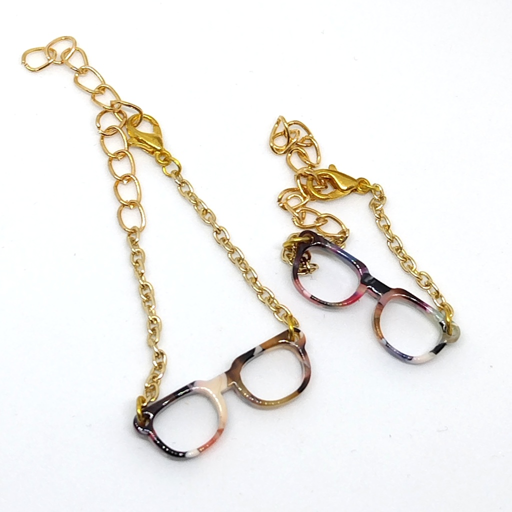 べっこうメガネックレス