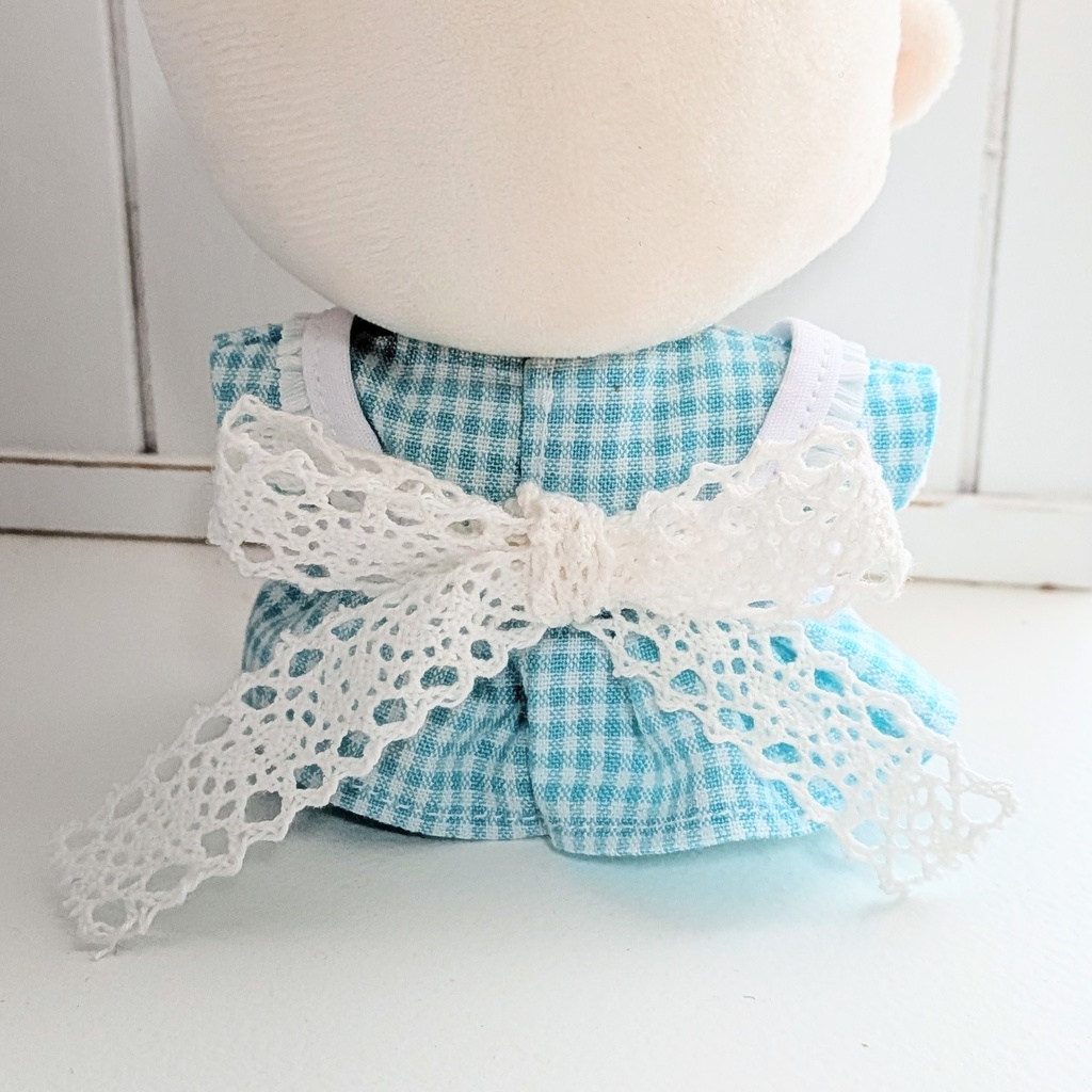 (ぬい)ネモフィラ刺繍エプロン