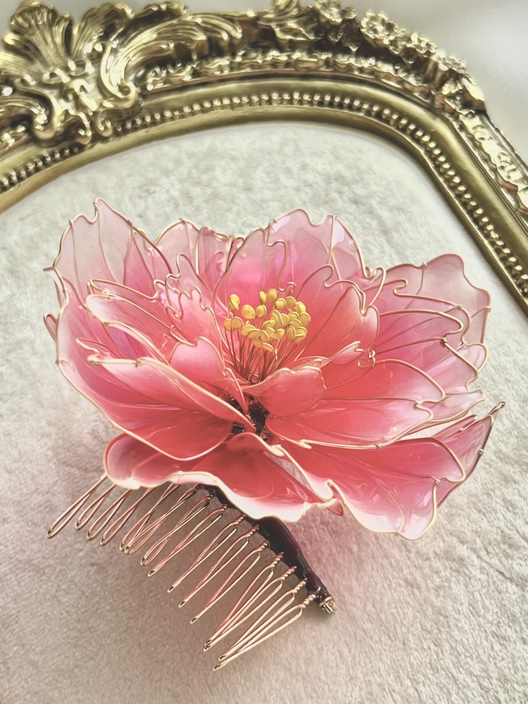 和泉守兼定モチーフ牡丹の花・梅の花セット・ピアス(イヤリング)