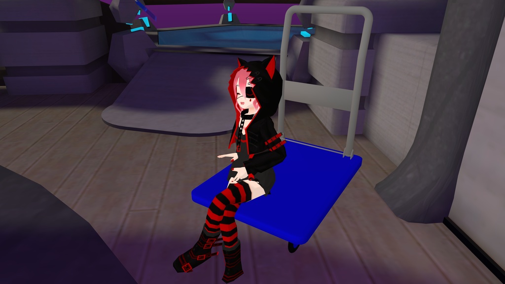 【VRChat想定アバター】手押し台車・板台車【VRM】