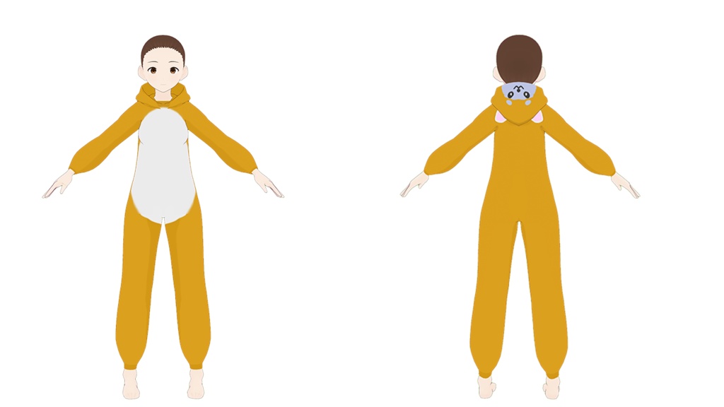 【Vroid】わんこ着ぐるみパジャマ