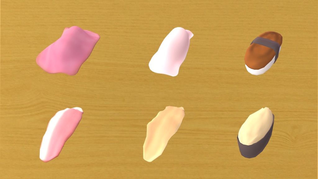 【VRChat\VRM対応アバター】回転寿司-肉寿司-