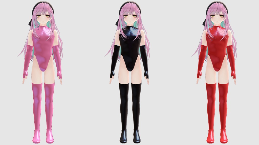 【女装男子の曾我くん専用】光沢エナメルレオタード【VRChat対応】