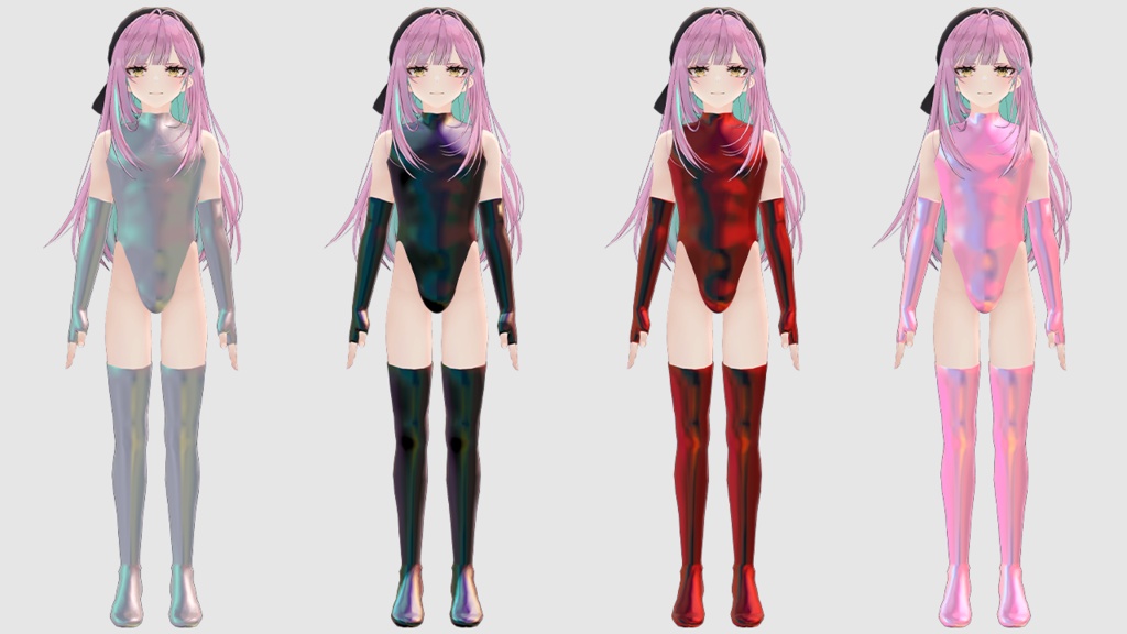 【女装男子の曾我くん専用】光沢エナメルレオタード【VRChat対応】