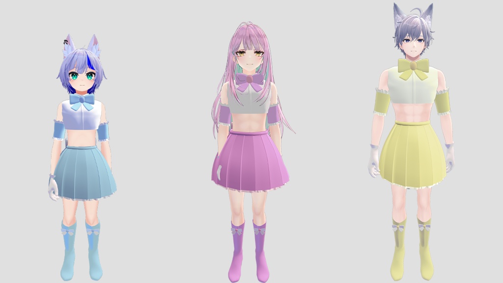 【3アバター対応】男性用魔法少女コスチューム