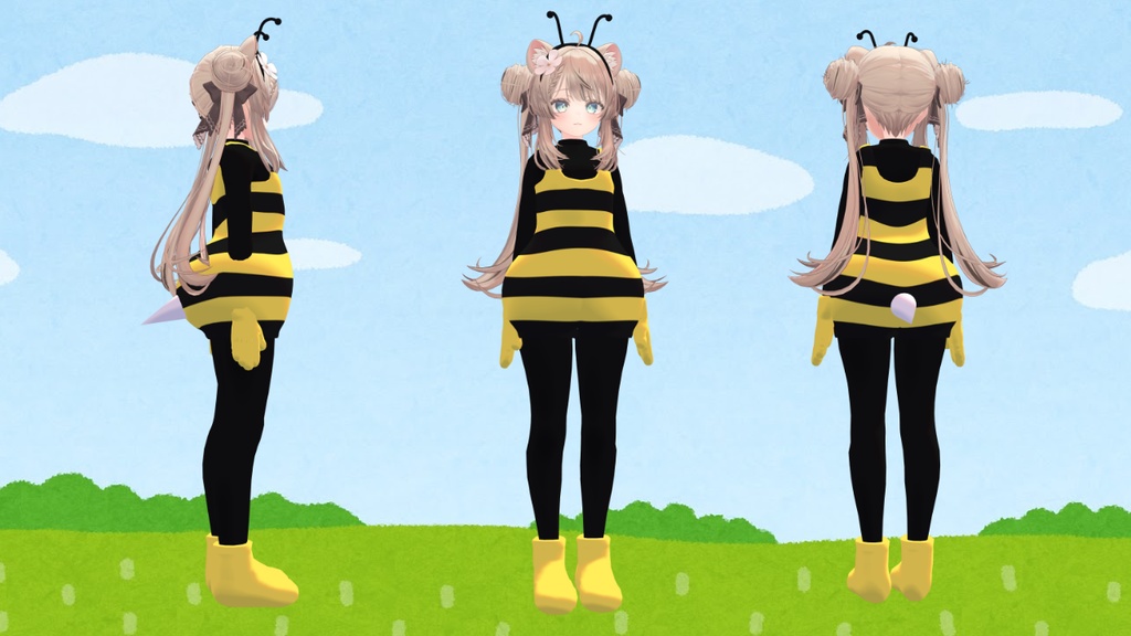 【2アバター対応衣装】もちもちみつばちさん【VRChat対応】