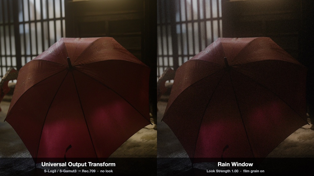 Rain Window|DaVinci Resolve 用 沈んだ街に赤だけが残るルックDCTL(マット・ハレーション・11カメラ対応)