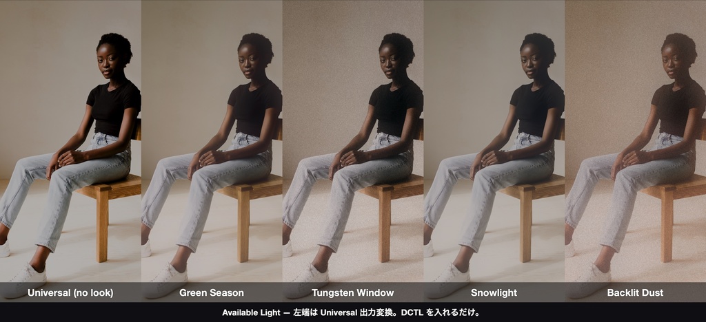 Available Light 4|DaVinci Resolve 用 そこにある光のルックDCTL(梅雨・電球・雪・逆光/11カメラ対応)