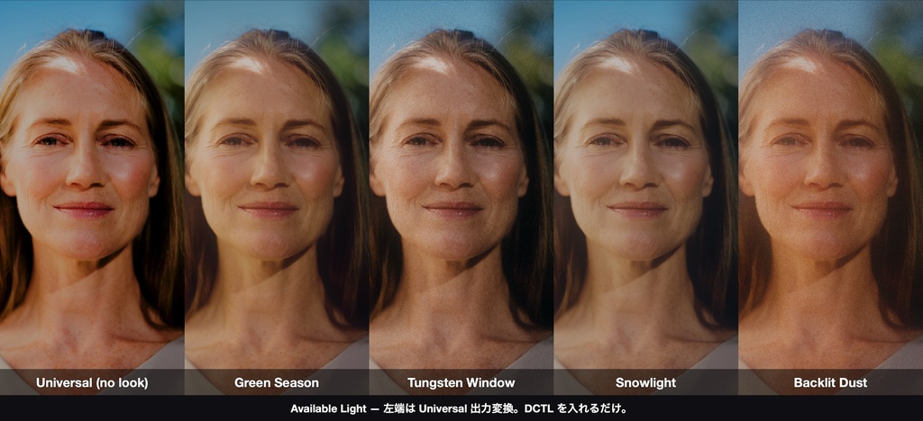 Available Light 4|DaVinci Resolve 用 そこにある光のルックDCTL(梅雨・電球・雪・逆光/11カメラ対応)