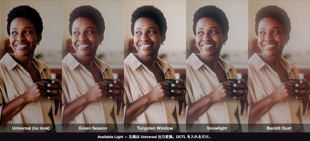 Available Light 4|DaVinci Resolve 用 そこにある光のルックDCTL(梅雨・電球・雪・逆光/11カメラ対応)