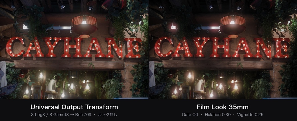 Film Look 35mm|DaVinci Resolve 用 光学テクスチャDCTL(ハレ・散乱・四隅・画角/11カメラ対応)