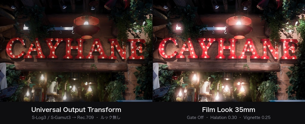 Film Look 35mm|DaVinci Resolve 用 光学テクスチャDCTL(ハレ・散乱・四隅・画角/11カメラ対応)