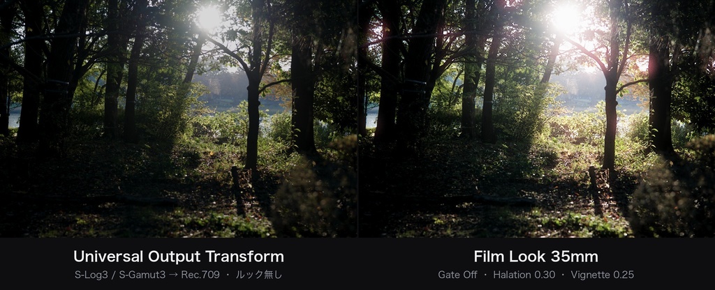 Film Look 35mm|DaVinci Resolve 用 光学テクスチャDCTL(ハレ・散乱・四隅・画角/11カメラ対応)