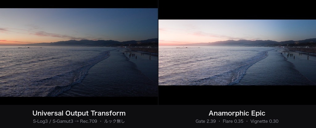 Anamorphic Epic|DaVinci Resolve 用 シネスコDCTL(2.39画角・横長ビネット・光条/11カメラ対応)