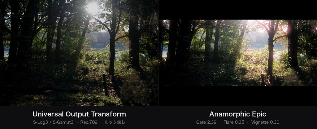 Anamorphic Epic|DaVinci Resolve 用 シネスコDCTL(2.39画角・横長ビネット・光条/11カメラ対応)