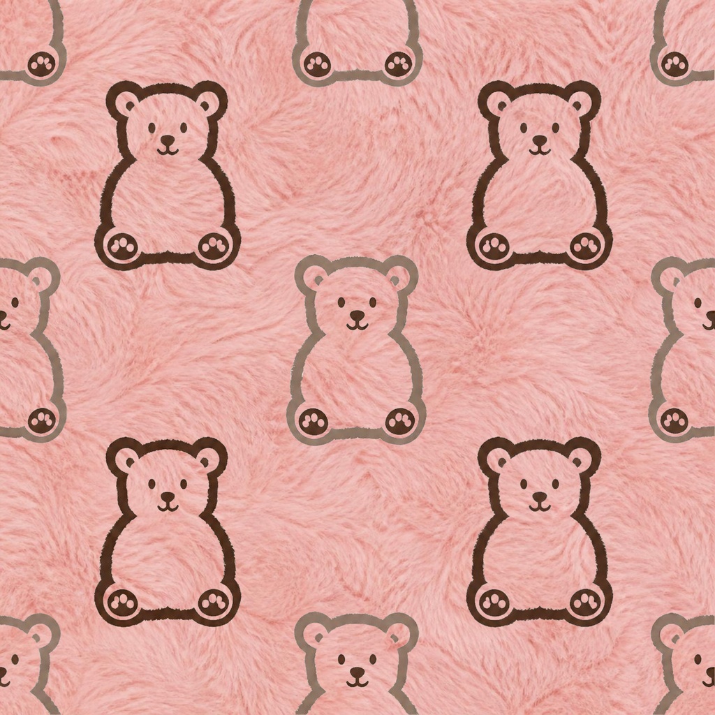 ふわもこファーのデジタルペーパー6枚セット③ くま