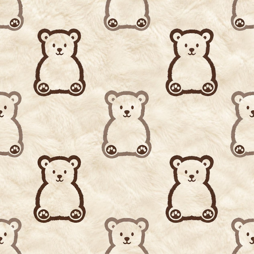 ふわもこファーのデジタルペーパー6枚セット③ くま