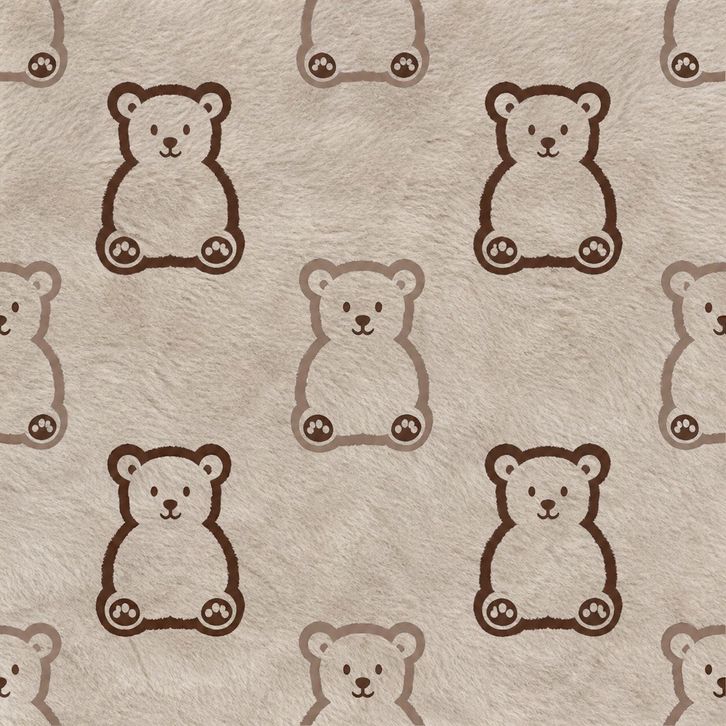 ふわもこファーのデジタルペーパー6枚セット③ くま