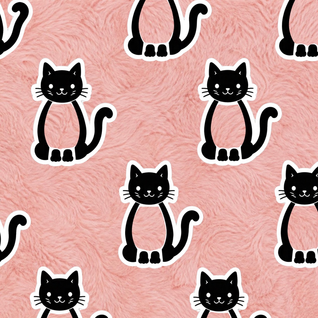 ふわもこファーのデジタルペーパー6枚セット② ねこ
