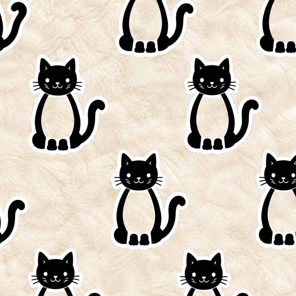 ふわもこファーのデジタルペーパー6枚セット② ねこ