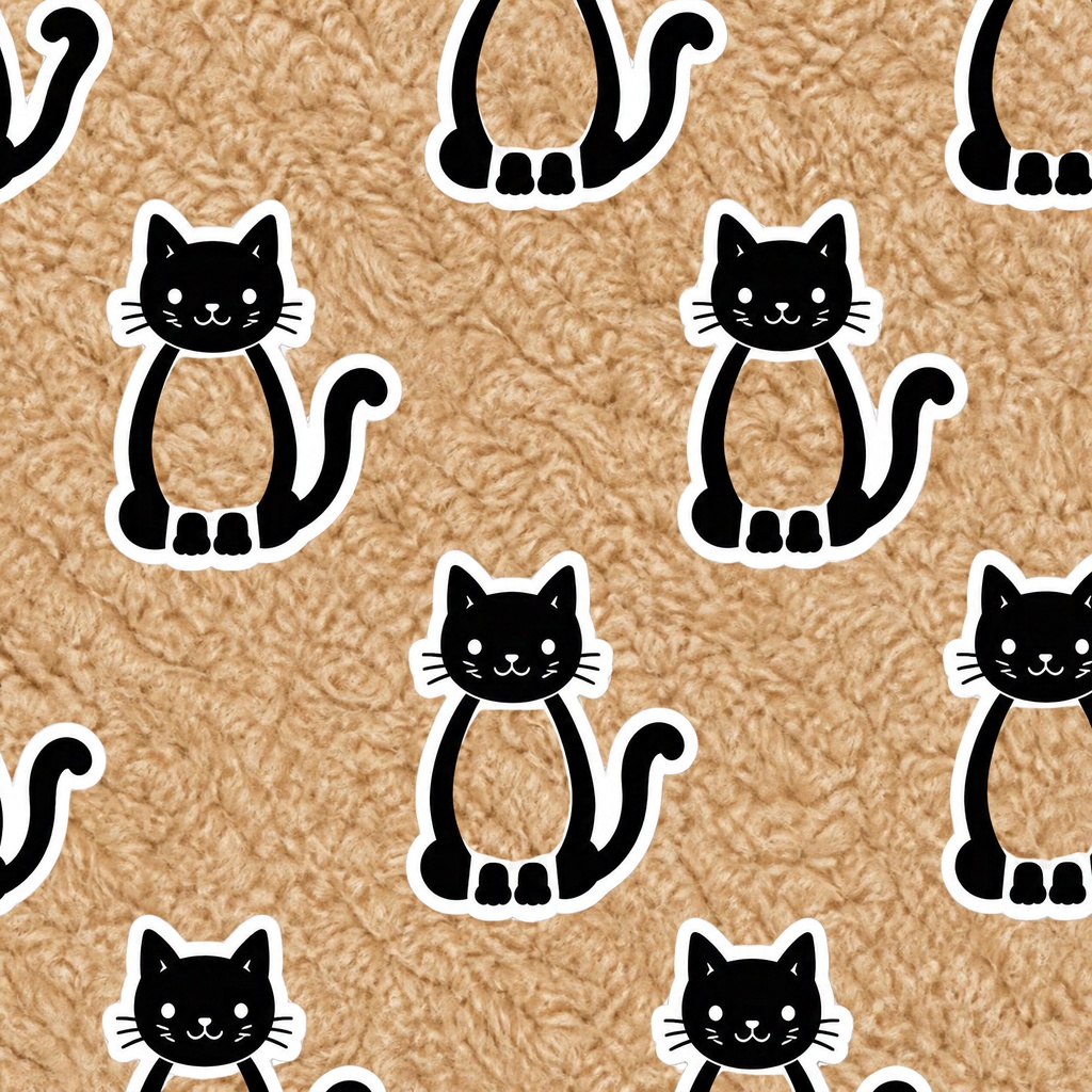 ふわもこファーのデジタルペーパー6枚セット② ねこ
