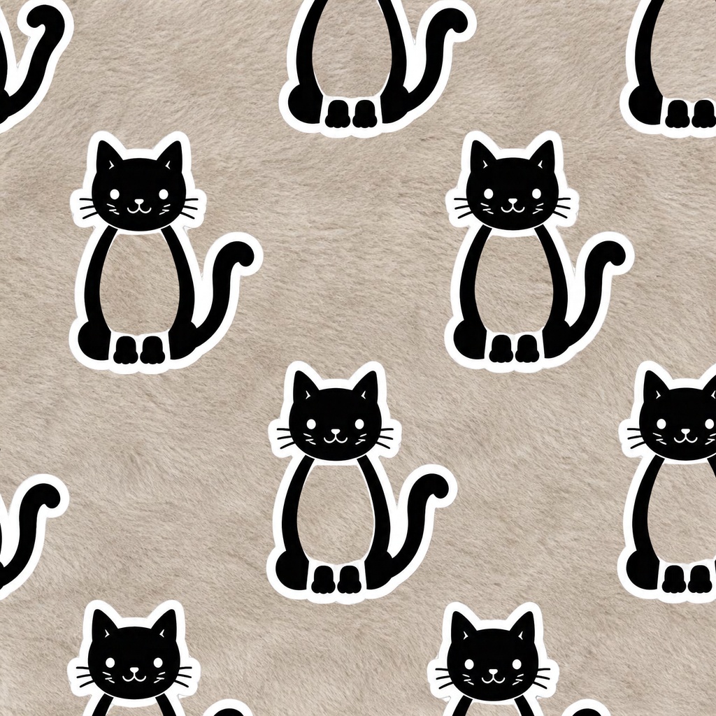 ふわもこファーのデジタルペーパー3枚セット②-B ねこ